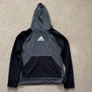 Adidas Kids Charcoal and Black Hoodie